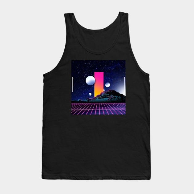 Retrowave mount Tank Top by WERFL